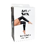 Вінілові гетри Art of Sex - Bernadette, колір чорний, розмір L - мініатюра 3