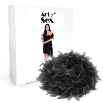 Боа з пір’я Art of Sex, довжина 2 метри, колір чорний - мініатюра 2