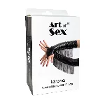 Вінілові мітенки Art of Sex - Lerona, розмір L, колір чорний - мініатюра 3