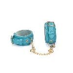 Наручники Liebe Seele Blue Lamb leather Wrist Cuffs with Velvet Lining - мініатюра 1