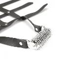 Шкіряна портупея для гомілкостопу зі шпорами Liebe Seele Leather High Heel Ankle Harness Silver - мініатюра 3
