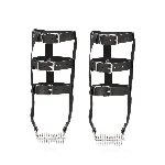 Шкіряна портупея для гомілкостопу зі шпорами Liebe Seele Leather High Heel Ankle Harness Silver - мініатюра 2