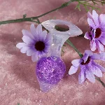 Анальна пробка Liebe Seele Heart-shaped Crystal Anal Plug - Purple Medium - мініатюра 4