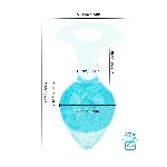 Анальна пробка Liebe Seele Heart-shaped Crystal Anal Plug - Blue Small - мініатюра 2