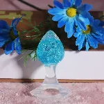 Анальна пробка Liebe Seele Heart-shaped Crystal Anal Plug - Blue Small - мініатюра 5
