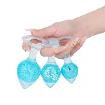 Анальна пробка Liebe Seele Heart-shaped Crystal Anal Plug - Blue Small - мініатюра 4