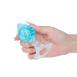 Анальна пробка Liebe Seele Heart-shaped Crystal Anal Plug - Blue Medium - мініатюра 3