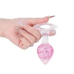 Анальна пробка Liebe Seele Heart-shaped Crystal Anal Plug - Pink Small - мініатюра 3