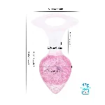 Анальна пробка Liebe Seele Heart-shaped Crystal Anal Plug - Pink Medium - мініатюра 2