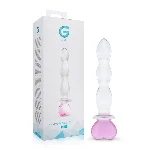 Скляний анальний ланцюжок Gildo Glass Butt Plug Heart Shape No. 35 - мініатюра 6