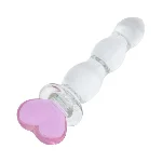 Скляний анальний ланцюжок Gildo Glass Butt Plug Heart Shape No. 35 - мініатюра 4