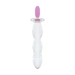 Скляний анальний ланцюжок Gildo Glass Butt Plug Heart Shape No. 35 - мініатюра 3