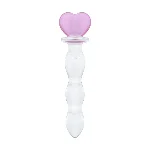 Скляний анальний ланцюжок Gildo Glass Butt Plug Heart Shape No. 35 - мініатюра 2