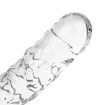 Скляний фалоімітатор Gildo Textured Glass Dildo No. 36 - мініатюра 8