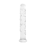 Скляний фалоімітатор Gildo Textured Glass Dildo No. 36 - мініатюра 5