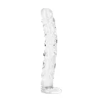 Скляний фалоімітатор Gildo Textured Glass Dildo No. 36 - мініатюра 3