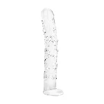 Скляний фалоімітатор Gildo Textured Glass Dildo No. 36 - мініатюра 1
