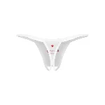 Трусики Obsessive Weddya Bride crotchless thong 2XL/3XL - мініатюра 4