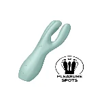 Кліторальний вібратор Satisfyer Threesome 3 Mint з трьома пальчиками - мініатюра 1