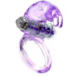 Эрекционное вибро кольцо BOSS Rabbit Vibro Cock Ring Purple - мініатюра 2