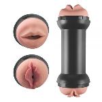 Мастурбатор вагина-ротик двойной мастурбатор Training Master Double Side Stroker Mouth and Pussy - мініатюра 2