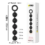 Анальные бусины MELEON Magic Anal Beads, текстурированные шарики с кольцом из TPE - мініатюра 7