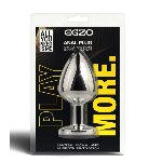 Анальная пробка с кристаллом EGZO - Silver Round Plug Rainbow size S - мініатюра 2