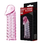 Удлиняющая насадка-презерватив Male-wear net sleeve - мініатюра 1
