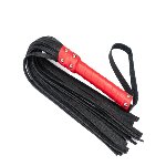 Флогер из комбинированной кожи Flirty COMBO Leather - Black & Red, BM-00031 - мініатюра 3