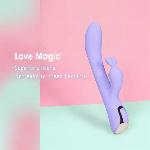 Вибратор кролик " Love magic", нежный фиолетовый, 10 режимов вибрации - мініатюра 8