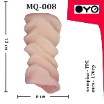 Мастурбатор-чехол OYO Narrow Chloe, реалистичная вагинальная текстура, 12×6 см - мініатюра 2