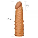 Насадка с пупырышками Add 2" Pleasure X Tender, Brown - мініатюра 6