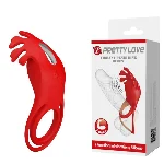 Кольцо эрекционное Pretty Love - Vibration Penis Ring Ruben Red - мініатюра 1