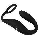 Вибратор простаты с эрекционным кольцом Cock ring with RC butt plug - мініатюра 3