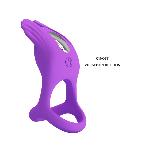Эрекционное кольцо Pretty Love - Vibration Penis Ring SILAS Purple - мініатюра 9