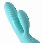 Вибратор кролик " Blue massager", голубой, 10 режимов вибрации - мініатюра 6