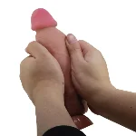 Фаллоимитатор на присоске, с хребтом и эффектом скользящей кожи LyBaile - Sliding Skin 8,5'', BW-008105NRG-1 - мініатюра 6