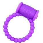 Эрекционное виброкольцо - Beads Ring фиолетовый - мініатюра 1