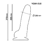 Фаллоимитатор OYO Giant Dildo с мошонкой, реалистичной текстурой и присоской, 27 см - мініатюра 10