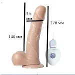 Вибратор Gentleman Vibrating Cock M size  20 режимов вибрации, ротация - мініатюра 1