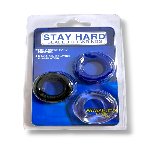 Набор 3 эрекционных кольца Stay Hard - мініатюра 3