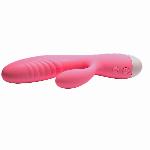Вибратор кролик " Pink massager", розовый, 10 режимов вибрации - мініатюра 6
