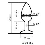 Силиконовая анальная пробка EGZO - Silicone Black Round Plug Rose, size S - мініатюра 3