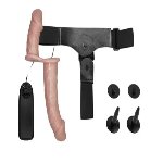 Страпон с вибрацией с 2-мя вибромоторами ULTRA PASSIONATE HARNESS STRAP-ON, BW-022060 - мініатюра 6