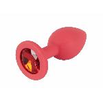 Анальная пробка - Colorful Joy Jewel Red Plug Small - мініатюра 2