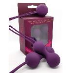 Тренажер Кегеля - набор вагинальных шариков для укрепления интимных мышц (3 шт) Vagina Dumbbell Violet - мініатюра 4
