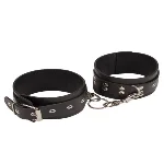 Оковы Leather Restraints Leg Cuffs, Black - мініатюра 1