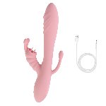 (ПОВРЕЖДЕННАЯ КОРОБКА) Вагинально- клиторальный вибратор "Eros vibrator", тройная стимуляция, 10 режимов - мініатюра 6