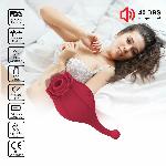 Стимулятор клитора и точки G "Rose", цвет бордовый, 10-частотная вибрационная вакуумная стимуляция - мініатюра 5