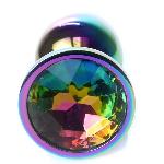 Анальная пробка Boss Series - Jewellery Multicolour PLUG Clear S - мініатюра 2